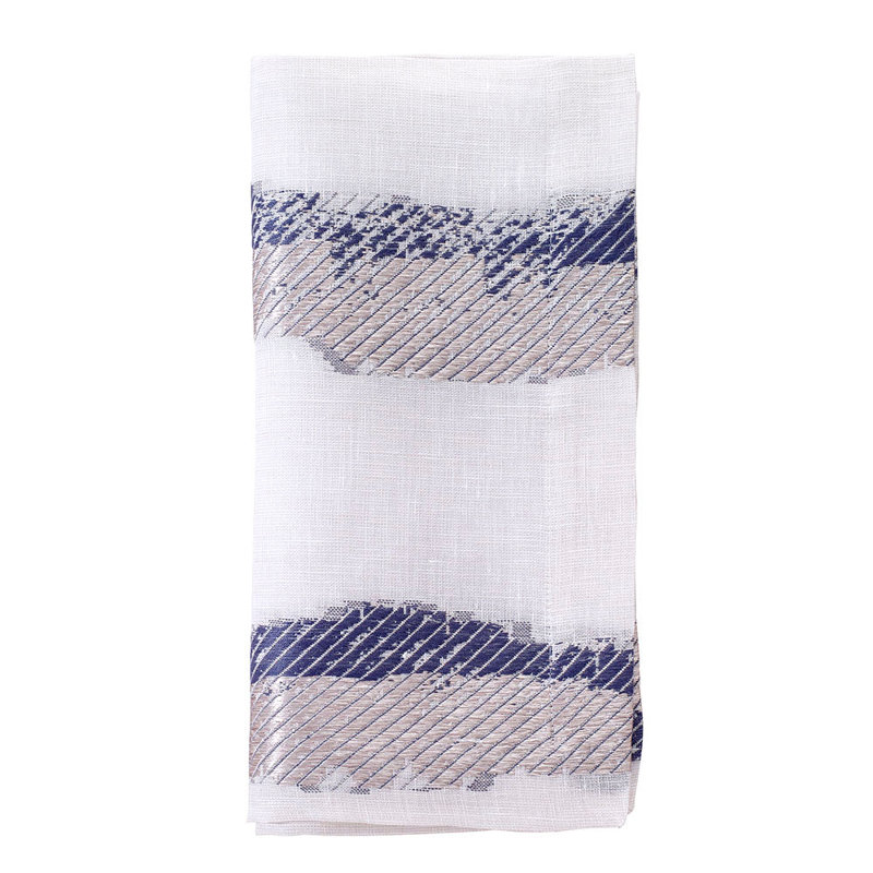Brushstroke 21" Napkins, Navy