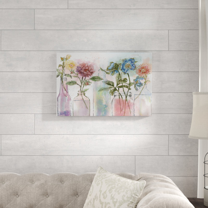 " Vintage Bottle Collection ", 24" H x 36" W x 1.5" D, Wrapped Canvas