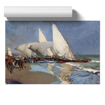 The Merchant Ships by Joaquin Sorolla Y Bastida - No Frame Painting