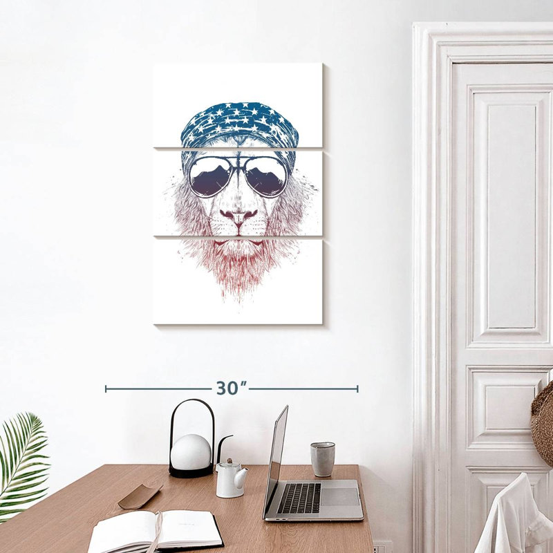 Brampt Wild Lion, 32" H x 20" W