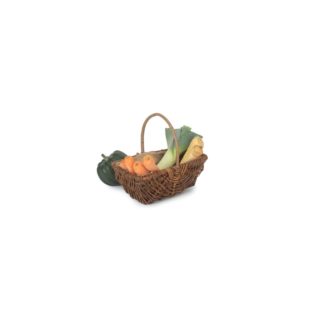 Wicker Unpeeled Garden Trug Basket