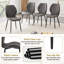Ensemble de 4 chaises de salle à manger modernes en cuir matelassé Diamond-1383106045