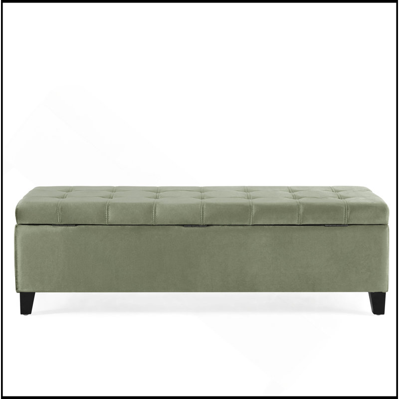 OTTOMAN DE RANGEMENT EN VELOURS