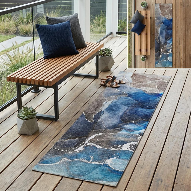 Tapis de couloir HomeRoots avec envers antidérapant