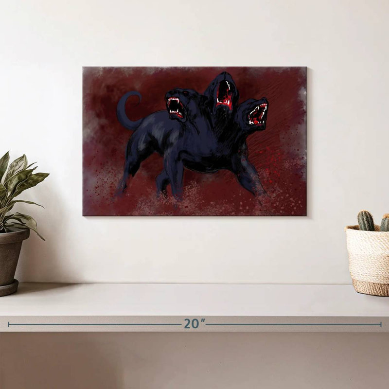 Kelan Cerberus, 8" H x 12" W
