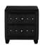Armoire de chambre à coucher moderne avec deux tiroirs spacieux pour une table de chevet polyvalente en bois noir avec 2 rangements fonctionnels-520482447
