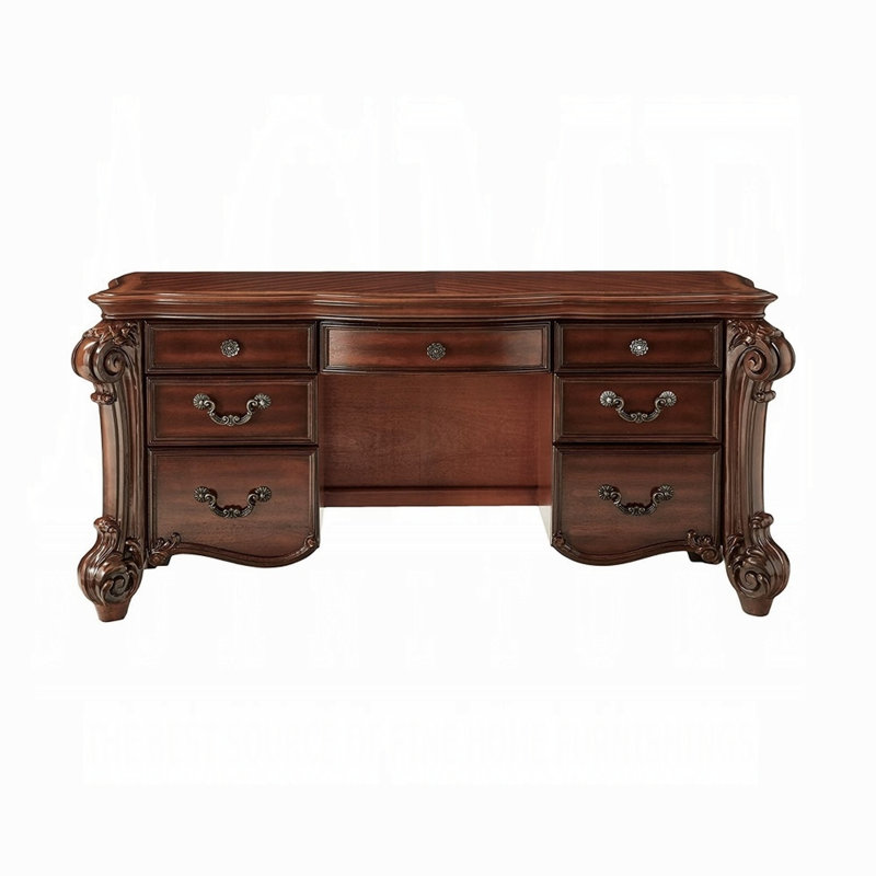 Bureau de coiffeuse 7 tiroirs Vendome, Cerisier