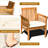 Roxbury Acacia 4 - Person Patio Conversation Set with Cushions