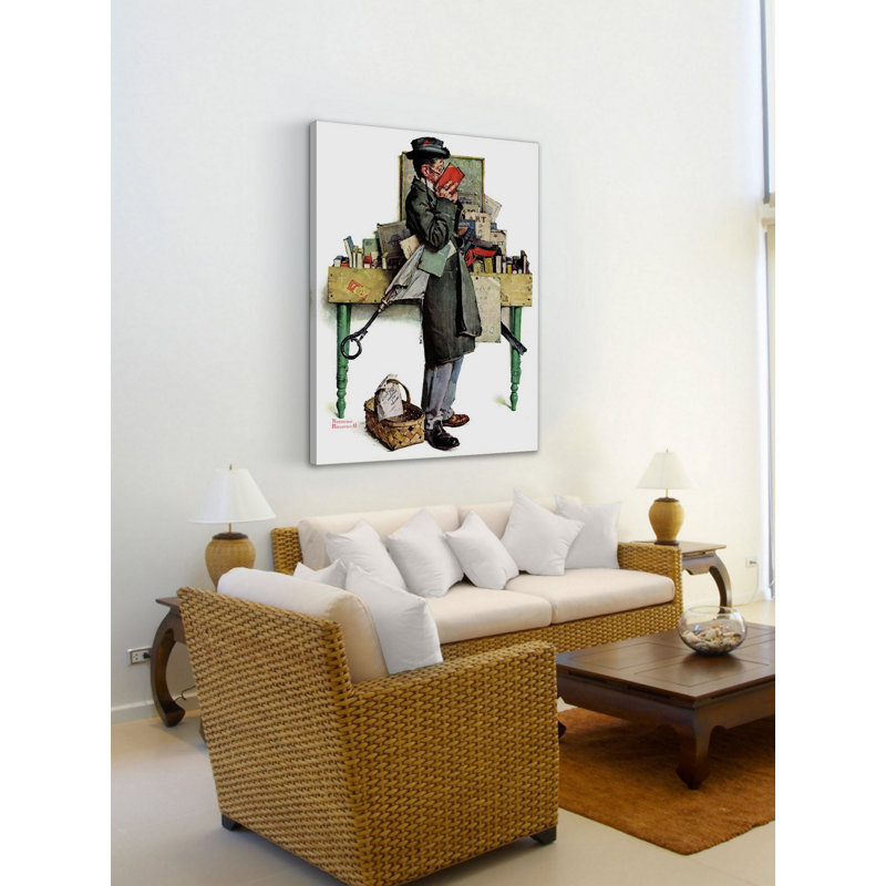 « passionné » par norman rockwell, reproduction d’art sur toile tendue, H 31 po x l 24 po