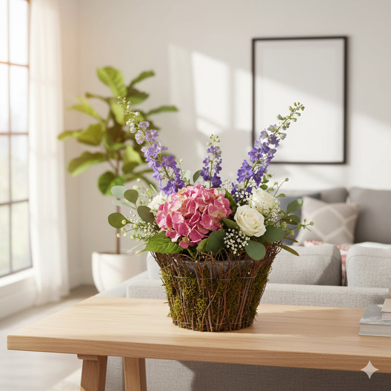 Panier en mousse, H 7 po x l 7,75 po x P 7,75 po
