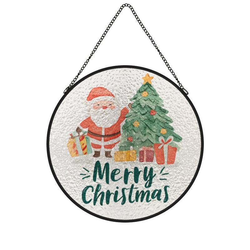 Merry Christmas Santa Tree, 6,3 x 6,3 po (16 x 16 cm)