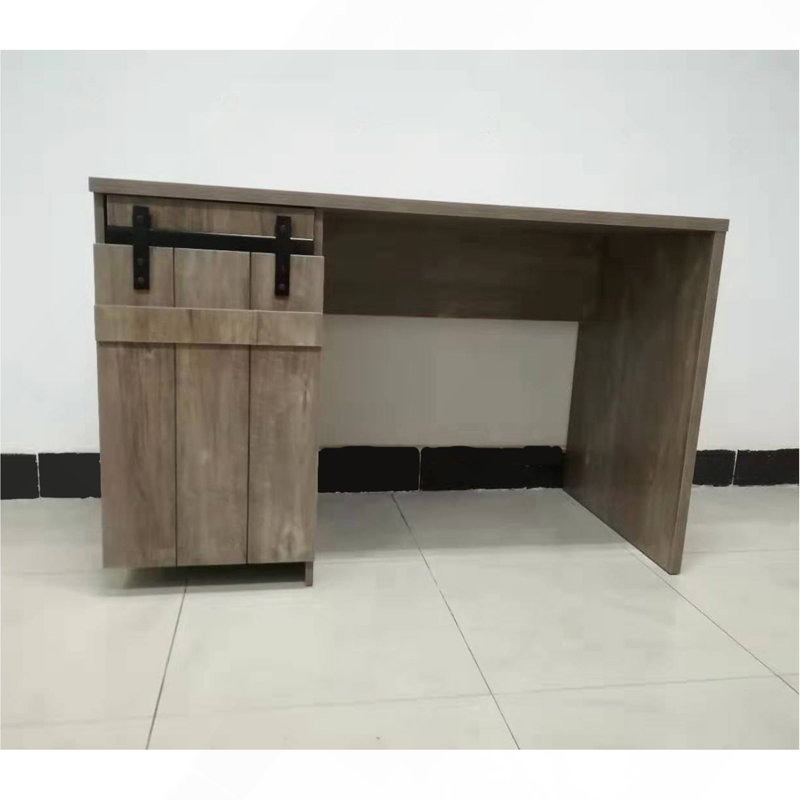 Bureau à domicile Bureau en noisette à une armoire et trois tablettes