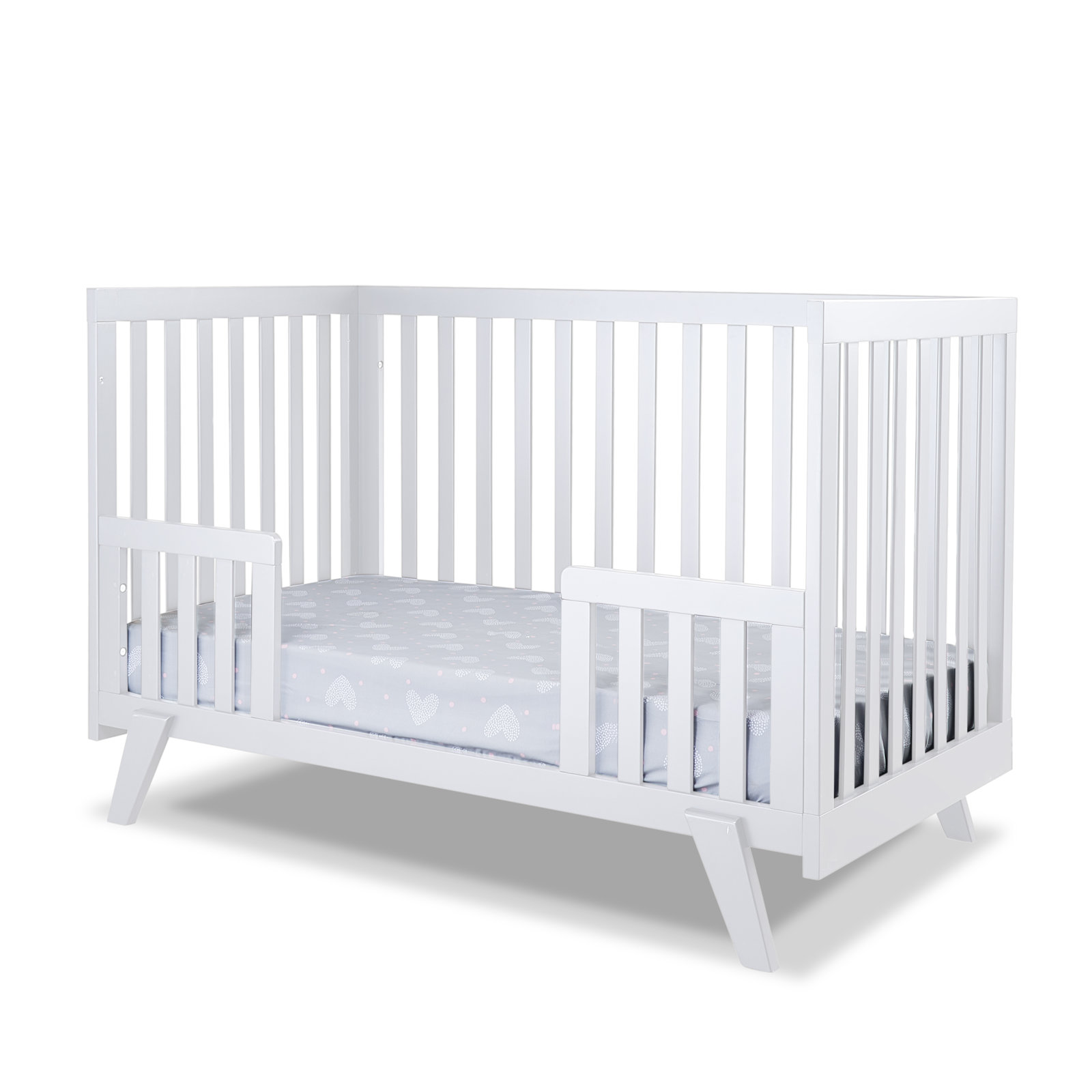 Luce 2-in-1 Convertible Crib, White