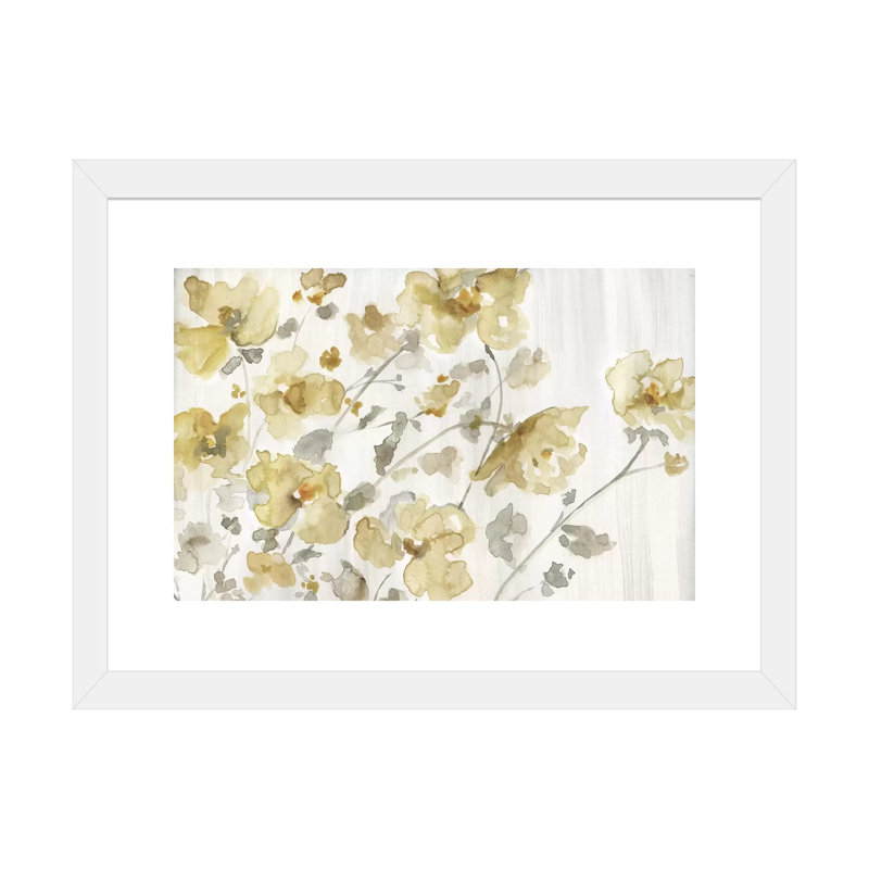 «Blooming Neutral» par Nan - impression, Cadre blanc, H 16 po x l 24 po x P 1 po