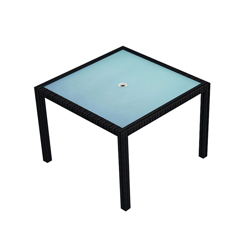 Urbana Outdoor Square Dining Table, 29.5" H x 39.25" W x 39.25" D, Coffee Bean