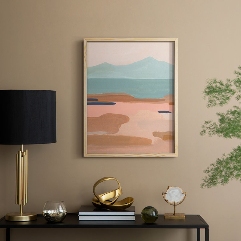 «Desert Sunrise II», reproduction encadrée - bois massif, H 30 po x l 24 po