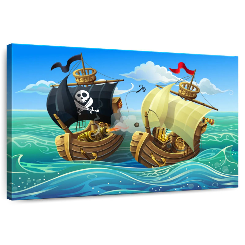 Caricature d'Ashelle sur les pirates, H 8 po x l 12 po