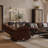 Global Home Swivel Glider Recliner with Manual Footrest In Oslo Pecan-1761736460