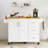 White Rolling Kitchen Island With Storage Cabinet And Drop Leaf Countertop For Efficient Space Table 2 Brake Wheels Space,-905711697