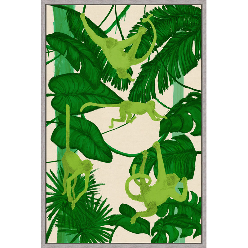 Bright Monkeys Print by Thom Filicia, Green