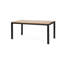 Table de salle à manger avec bois et panneau noir simple, 65,15 lb, couleur, 69 po de profondeur, 35 po de largeur, structure simple, assemblage inclus, bois thermolaqué, hauteur 29,5 po, lambris classique, exotique