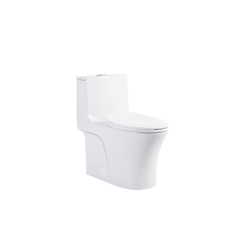 Glossy White Toilet. Bathroom Toilet With Water Saving. Comfort Height. Seat. Elongated Bowl, 1/1.60 , 1000 Gram Flushing Score. Compliant Toilet, White.