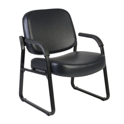 Regency Big & Tall 400 Lbs Guest And Reception Chair With Arms - Black