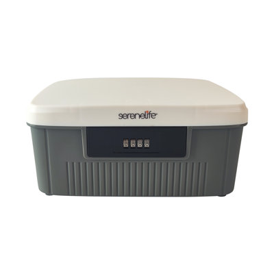Serenelife Locking Storage Container Bin In Gray