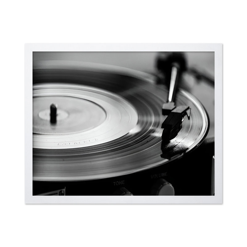 Disque vinyle plat, Poster, White Framed, 16"H x 20"W