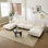 Canapé modulaire en chenille en U avec repose-pieds pour le salon