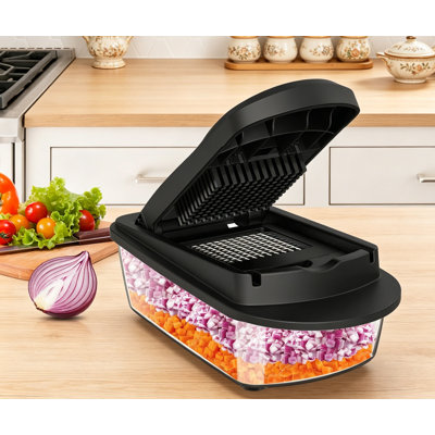 8 Blade All-in-1 Vegetable Chopper Mandoline Slicer with Container
