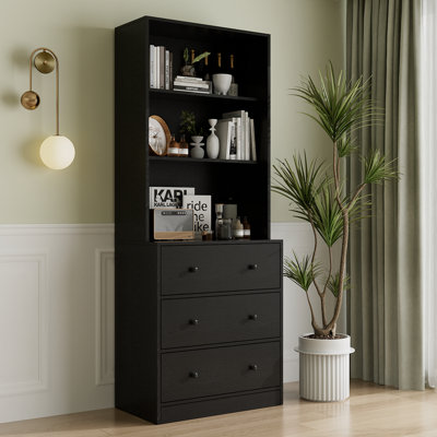 Marta 71'' H X 23.6'' W Standard Bookcase Cabinet