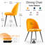 Chaise de salle à manger en velours (seulement 4 chaises)