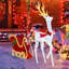  Ensemble de décorations de Noël avec renne de Noël et traîneau lumineux avec 462 lumières DEL