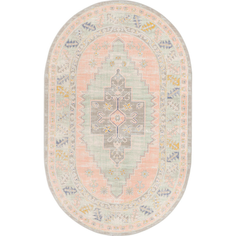 Matthei Oriental Indoor Rug, Oval 5' x 8'