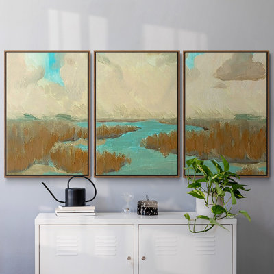«Fripp Island Water I», toile encadrée à pièces multiples