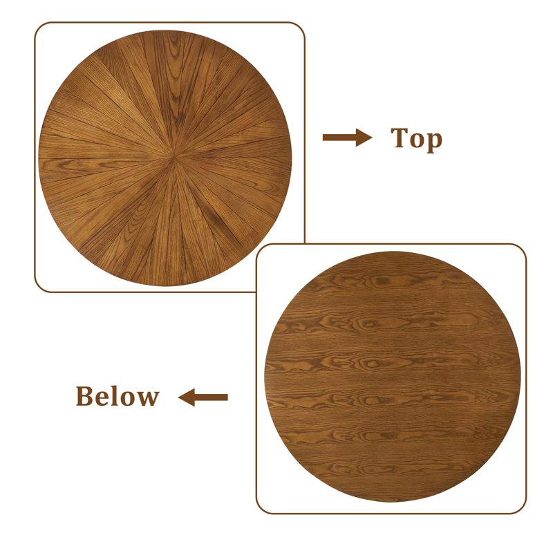 Table basse Millwood Pines Arvide, Plateau brun foncé / base brun foncé