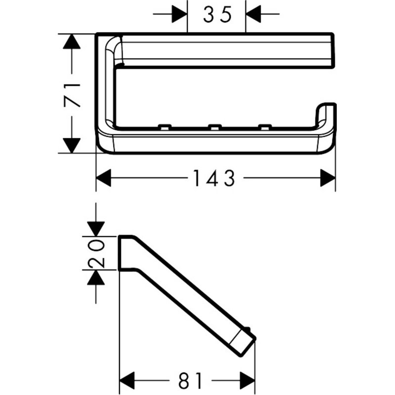 Wall Mount Toilet Paper Holder, Chrome