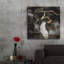  «Golden Shimmer 4» par Alonzo Saunders, art mural en métal, 36 po x 36 po