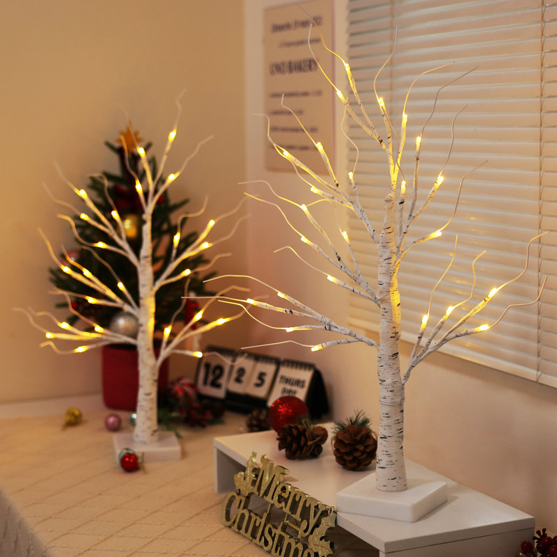 Adcock 2' Lighted LED Birch Tree