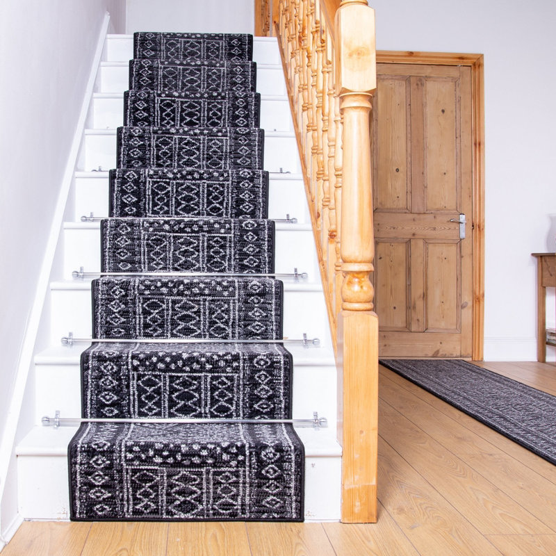 Stair Runner Geometric Area Rug, Stair Runner 100 x 540 cm