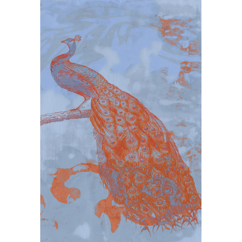 Pop Peacock II 1 Piece Wrapped Canvas Painting, 122cm H x 81cm W