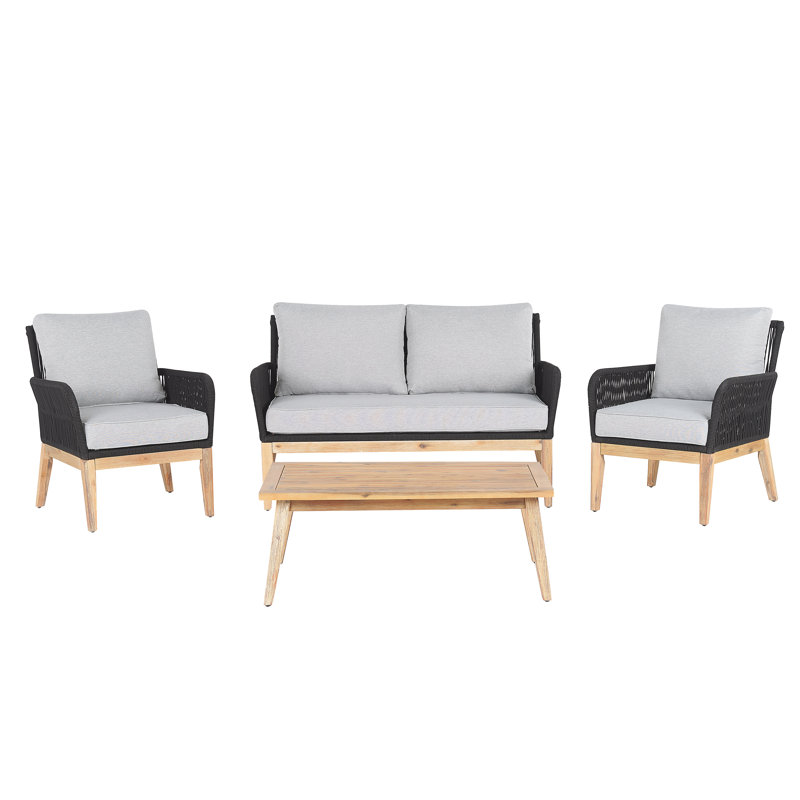 Lalegun 4 Seater Rattan Conversation Set