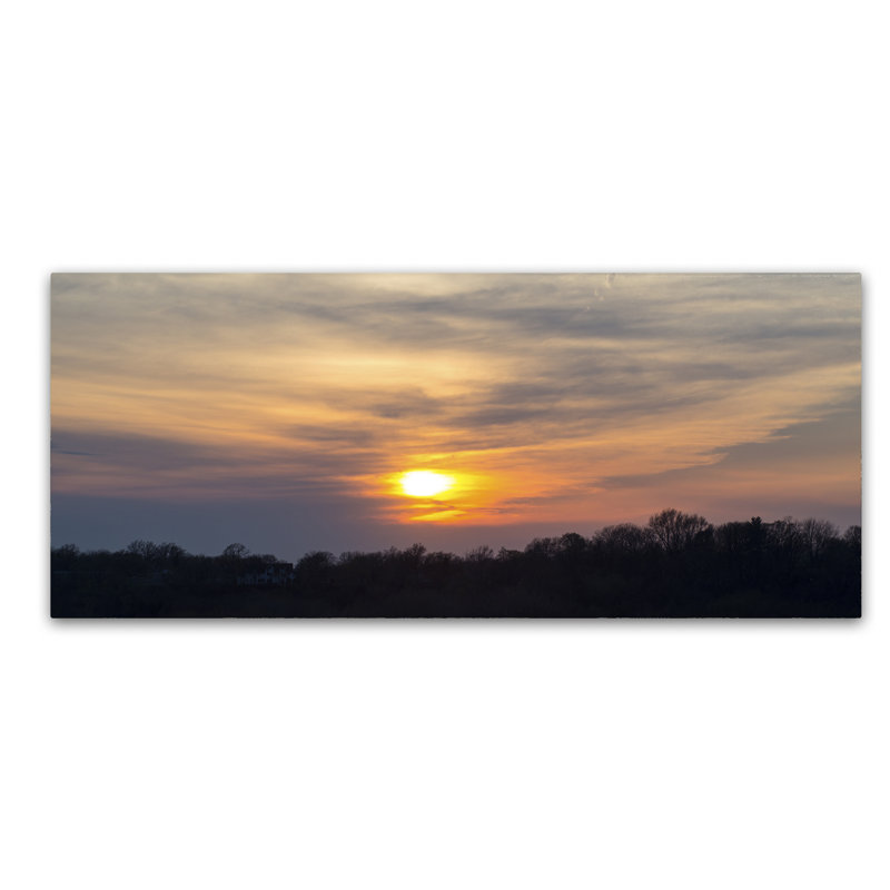 Sunsets est une magnifique reproduction de photo sur toile tendue, H 10 po x l 24 po x P 2 po