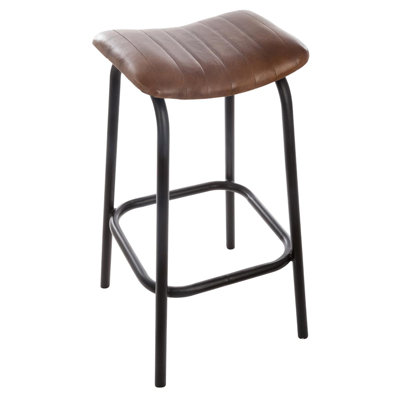 Thornburg Upholstered and Genuine Leather Bar Stool