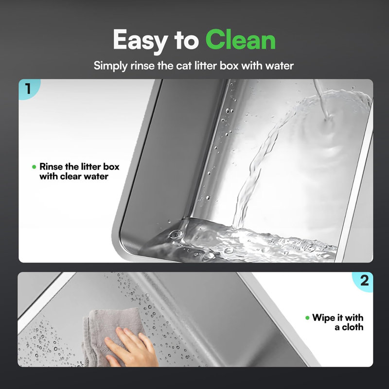 Go Fresh - Stainless Steel Cat Litter Pan