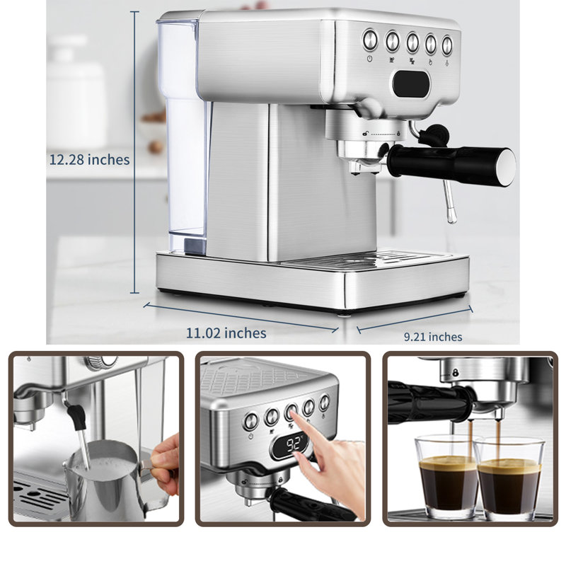 Machine à espresso semi-automatique avec mousseur MONSFEST