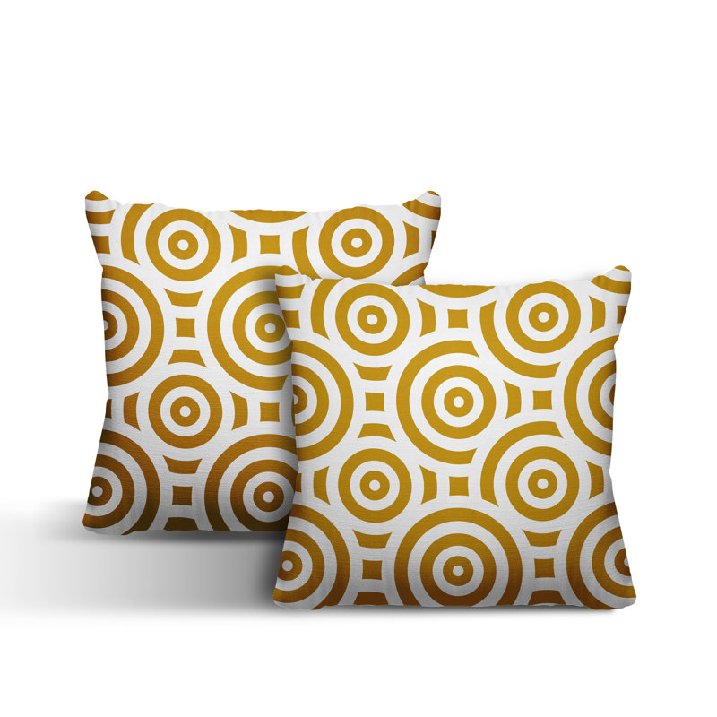  Coussin intérieur / extérieur, L 15 po x H 15 po, Jaune
