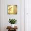 Key cabinet for home, Opens to the right, 30x30x5, Black, A bird on a cream-colored branch, 