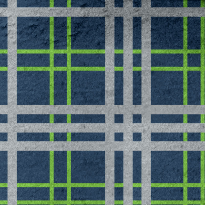 Serviette de plage de luxe Seattle football, Microfibre, Bleu marine collège / vert action / gris loup